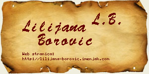 Lilijana Borović vizit kartica